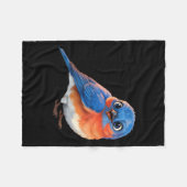 Ostöster Blauring Illustration für Vogel Liebhaber Fleecedecke (Vorderseite (Horizontal))