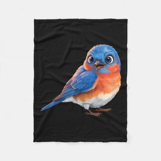 Ostöster Blauring Illustration für Vogel Liebhaber Fleecedecke (Vorderseite)