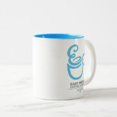 OstParker "große EP-Schalen-" Logo - 11 Unze. Zweifarbige Tasse (VorderseiteRechts)