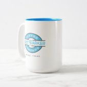 OstParker Retro Kaffeetasse 15 Unze. - 2 mit (Vorderseite Links)