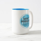 OstParker rundes Logo 15 Unze. Zweifarbige Tasse (VorderseiteRechts)