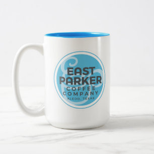 OstParker rundes Logo 15 Unze. Zweifarbige Tasse