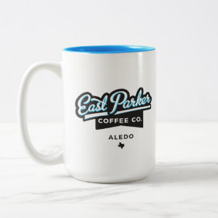 OstParker Skript-Logo-Kaffee-Tassen-Schale Zweifarbige Tasse
