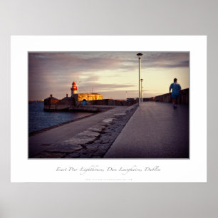 Ostpier-Leuchtturm, Dun Laoghaire, Dublin Poster