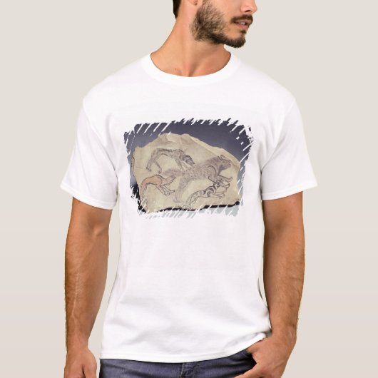 Ostracon, das einen Hund jagt eine Hyäne darstellt T-Shirt (Vorderseite)