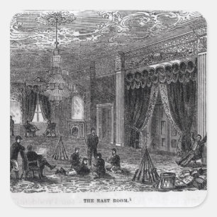 Ostraum des Weißen Hauses während des zivilen Quadratischer Aufkleber