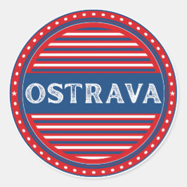 Ostrava City Pride Emblem – Czech Identity Runder Aufkleber