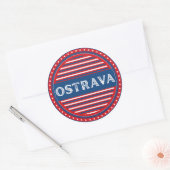 Ostrava City Pride Emblem – Czech Identity Runder Aufkleber (Umschlag)