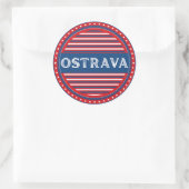 Ostrava City Pride Emblem – Czech Identity Runder Aufkleber (Tasche)