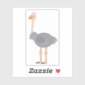 Ostrich Aufkleber (Blatt)