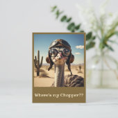 " OSTRICH AVIATOR " POSTKARTE (Stehend Vorderseite)