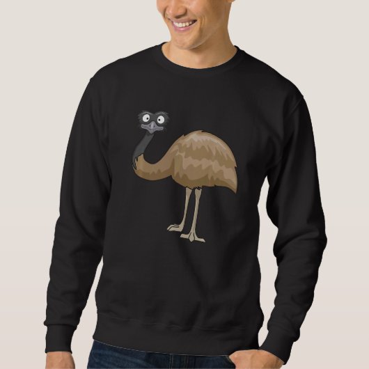 Ostrich Bird Cute Birds Animal Graphic Sweatshirt (Vorderseite)