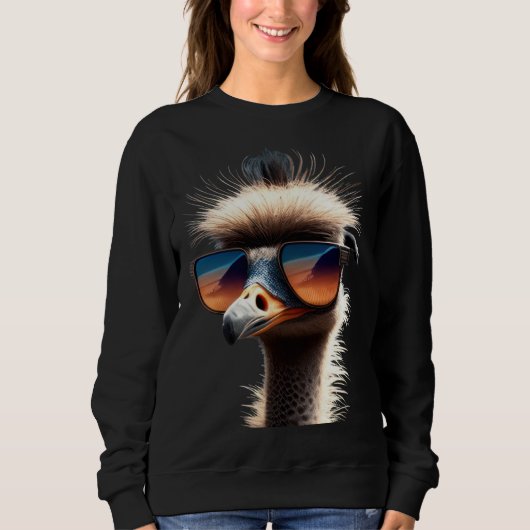 Ostrich Bird Emu Ratite I Love Ostriches Allegedly Sweatshirt (Vorderseite)
