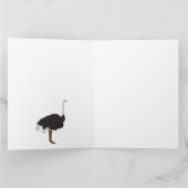 Ostrich Bird Illustration Karte (Innenseite)