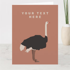 Ostrich Bird Illustration Karte