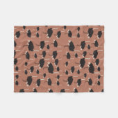 Ostrich Bird Illustration Pattern Fleecedecke (Vorderseite (Horizontal))