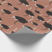 Ostrich Bird Illustration Pattern Geschenkpapier (Ecke)