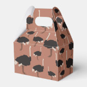 Ostrich Bird Illustration Pattern Geschenkschachtel (Rückseite)