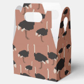 Ostrich Bird Illustration Pattern Geschenkschachtel (Geöffnet)