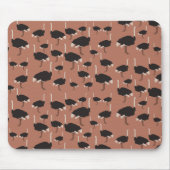 Ostrich Bird Illustration Pattern Mousepad (Vorne)
