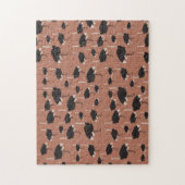 Ostrich Bird Illustration Pattern Puzzle (Vertikal)