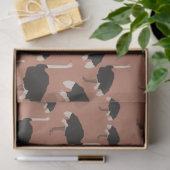 Ostrich Bird Illustration Pattern Seidenpapier (Geschenk)
