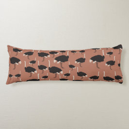 Ostrich Bird Illustration Pattern Seitenschläferkissen