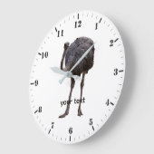 Ostrich bird in natural habitat  große wanduhr (Winkel)