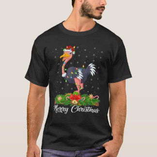 Ostrich Bird Lover Matching Weihnachtsmannmütze Os T-Shirt