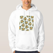 Ostrich Bird-Muster Hoodie (Vorderseite)