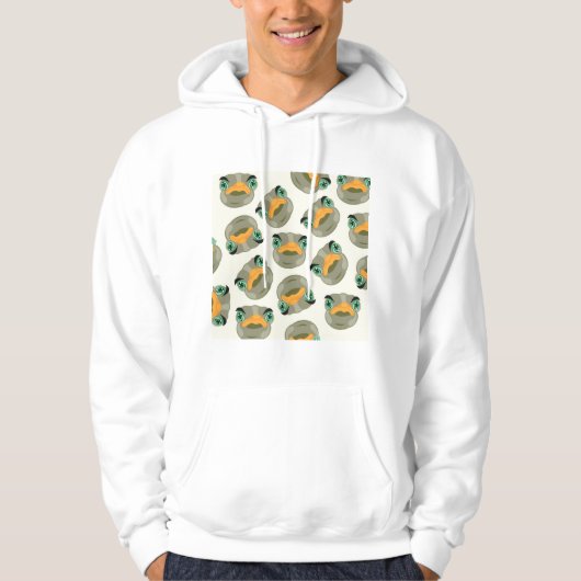 Ostrich Bird-Muster Hoodie (Vorderseite)