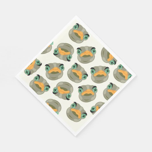 Ostrich Bird-Muster Serviette (Ecke)