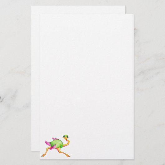 Ostrich Briefpapier (Vorne/Hinten)