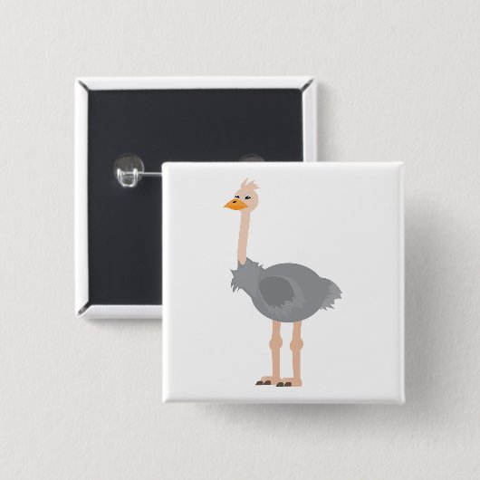 Ostrich Button (Vorne & Hinten)