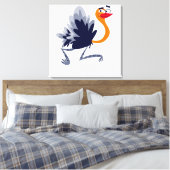 Ostrich Canvas Print Leinwanddruck (Insitu (Schlafzimmer))
