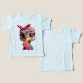 Ostrich Chick mit Lollipop (Design Vorderseite & Rückseite)