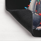 Ostrich Christmas Lights Funny Weihnachtsmannmütze Mousepad (Ecke)