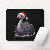 Ostrich Christmas Lights Funny Weihnachtsmannmütze Mousepad (Mit Mouse)