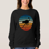 Ostrich Circle Retro Sunset Nostr Sweatshirt (Vorderseite)