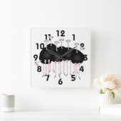 Ostrich Clock Quadratische Wanduhr (Zuhause)