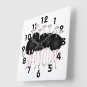 Ostrich Clock Quadratische Wanduhr (Winkel)