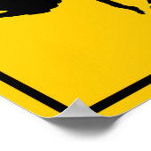 Ostrich Crossing Highway Sign Poster (Ecke)