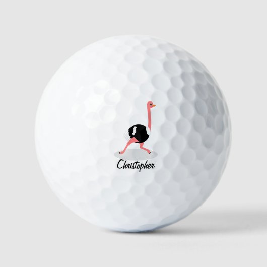 Ostrich Design Golfball (Vorderseite)
