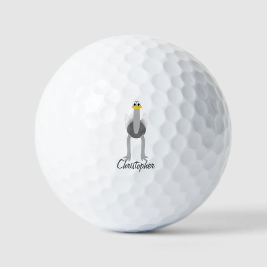 Ostrich Design Golfball (Vorderseite)