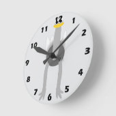 Ostrich Design Runde Wanduhr (Winkel)