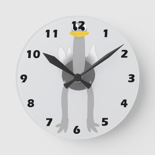 Ostrich Design Runde Wanduhr (Vorderseite)