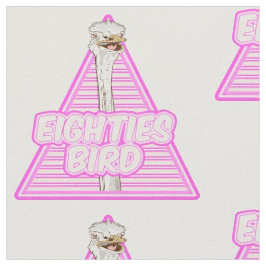 Ostrich Eighties Bird Stoff (Nahaufnahme)