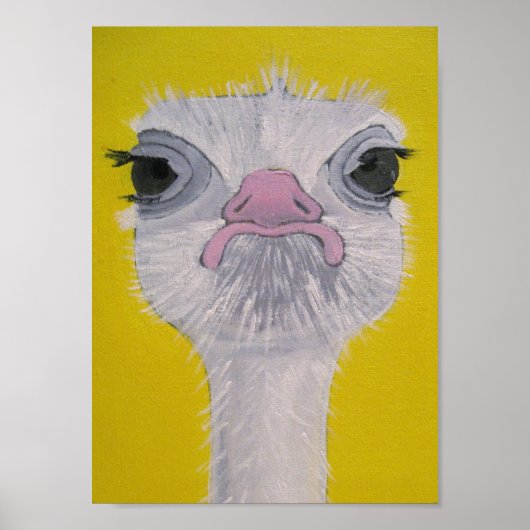 Ostrich Face Poster (Vorne)