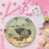 Ostrich Family Children's Party Pappteller (Party)