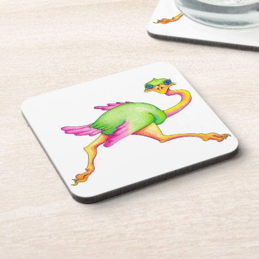 Ostrich Getränkeuntersetzer (Linke Seite)